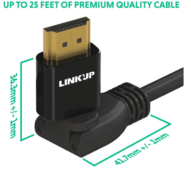 LINKUP - HDMI 4K Cable Ultra HD 360Â° Angle Swivel Digital Video Cord - Heavy Duty 28AWG - Extreme High Speed 18GB/s | 4096 x 2160 | Compatible with Apple Xbox PS4 PC Samsung TV - 6FT - Image 2